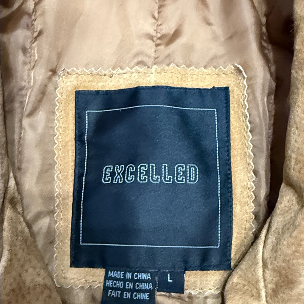 VTG Men’s EXCELLED FRINGE SUEDE LEATHER JACKET LG - Picture 12 of 14